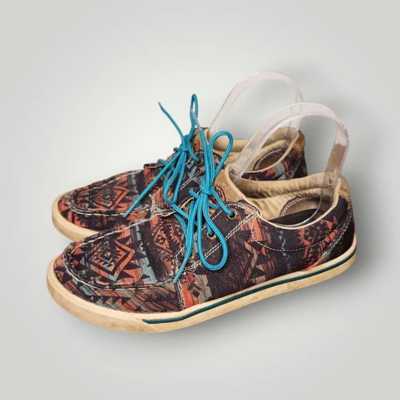 Twisted X Hooey Loper Aztec Womens Size 7.5 M Southwestern Cowgirl Colorful - Picture 1 of 14